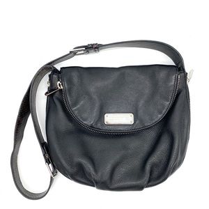 Marc Jacobs Black Leather Expendable Shoulder Bag